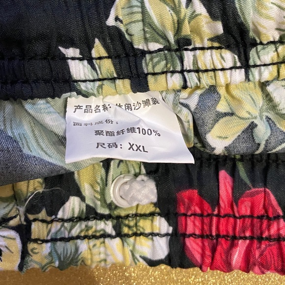 Juniors/Women’s Floral Swim Shorts With Drawstring - Picture 4 of 5